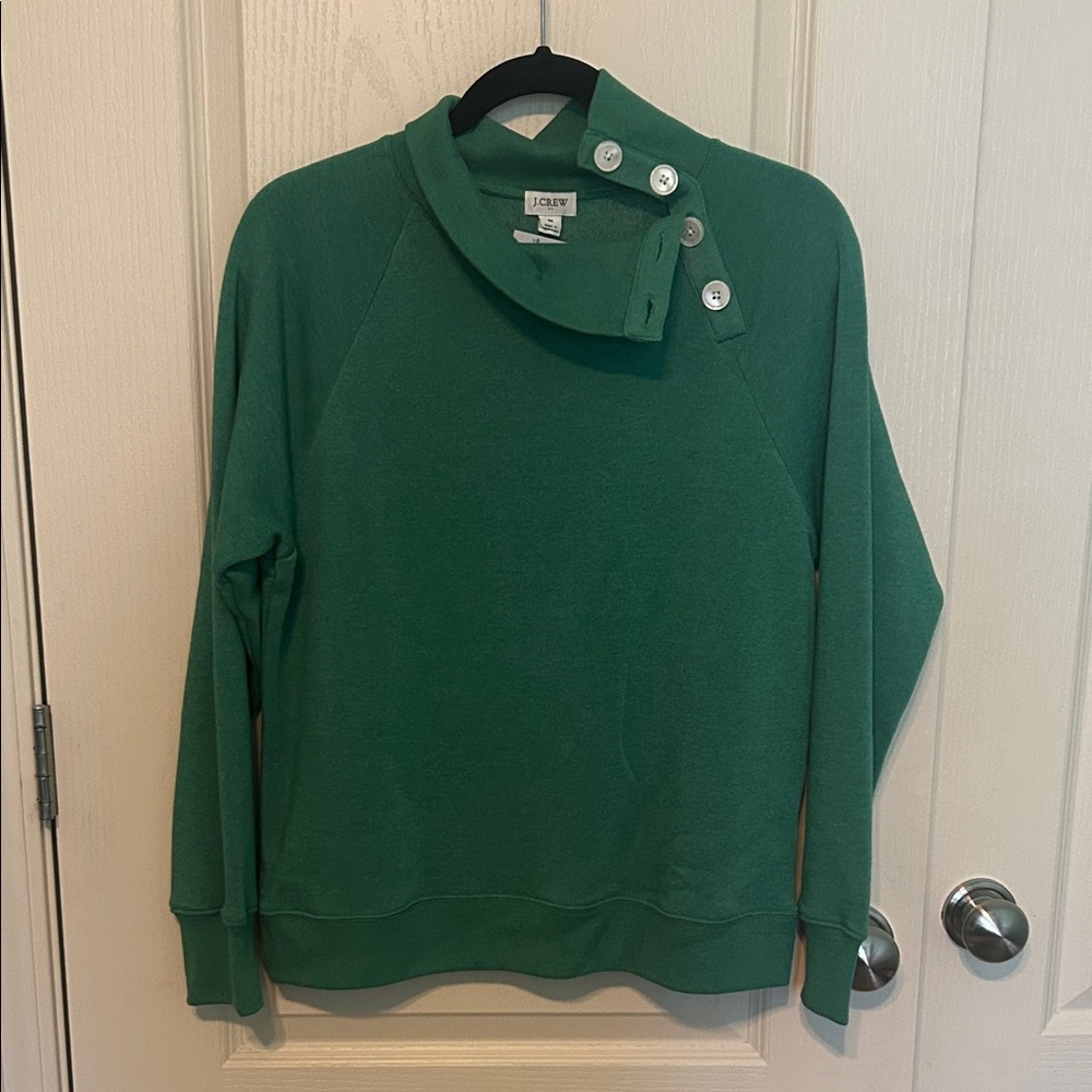J. Crew Green Cowl Neck Sweater